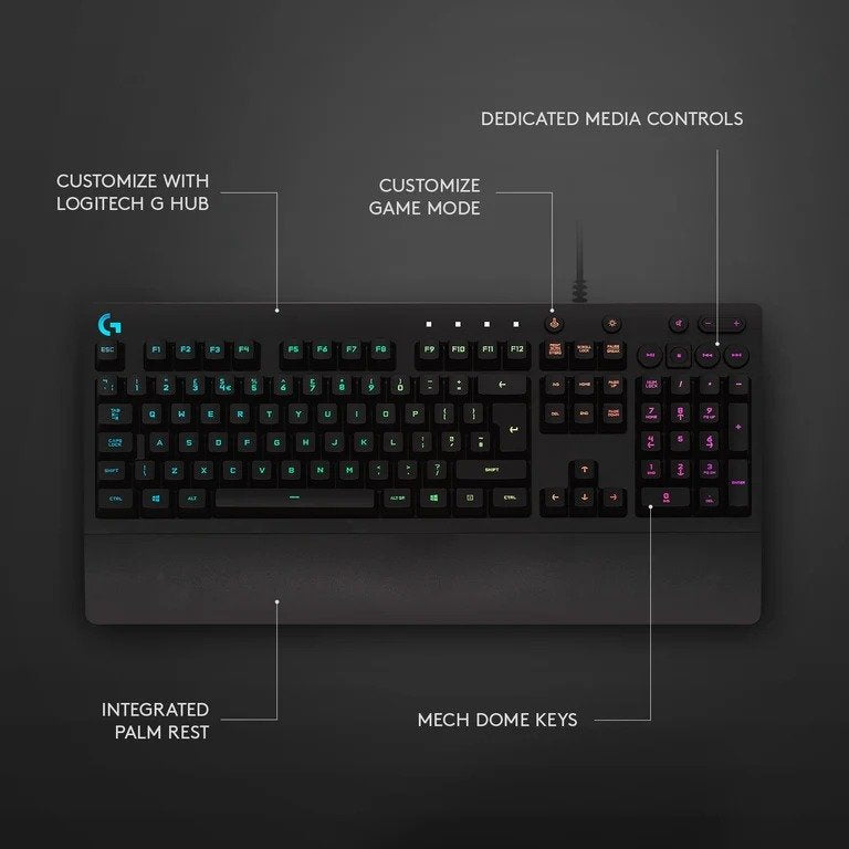 Logitech Logitech G213 Gaming Keyboard with RGB Lighting & Anti-Ghosting