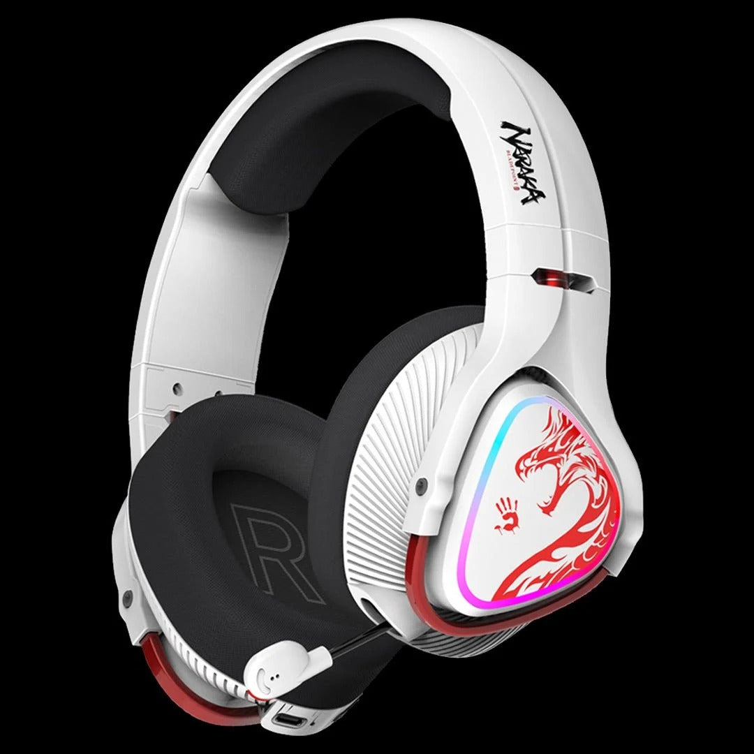 BLOODY MR720 GAMING HEADSET | Bluetooth + 2.4GHz + Wired Multi-Mode Connection RGB Gaming Headphone