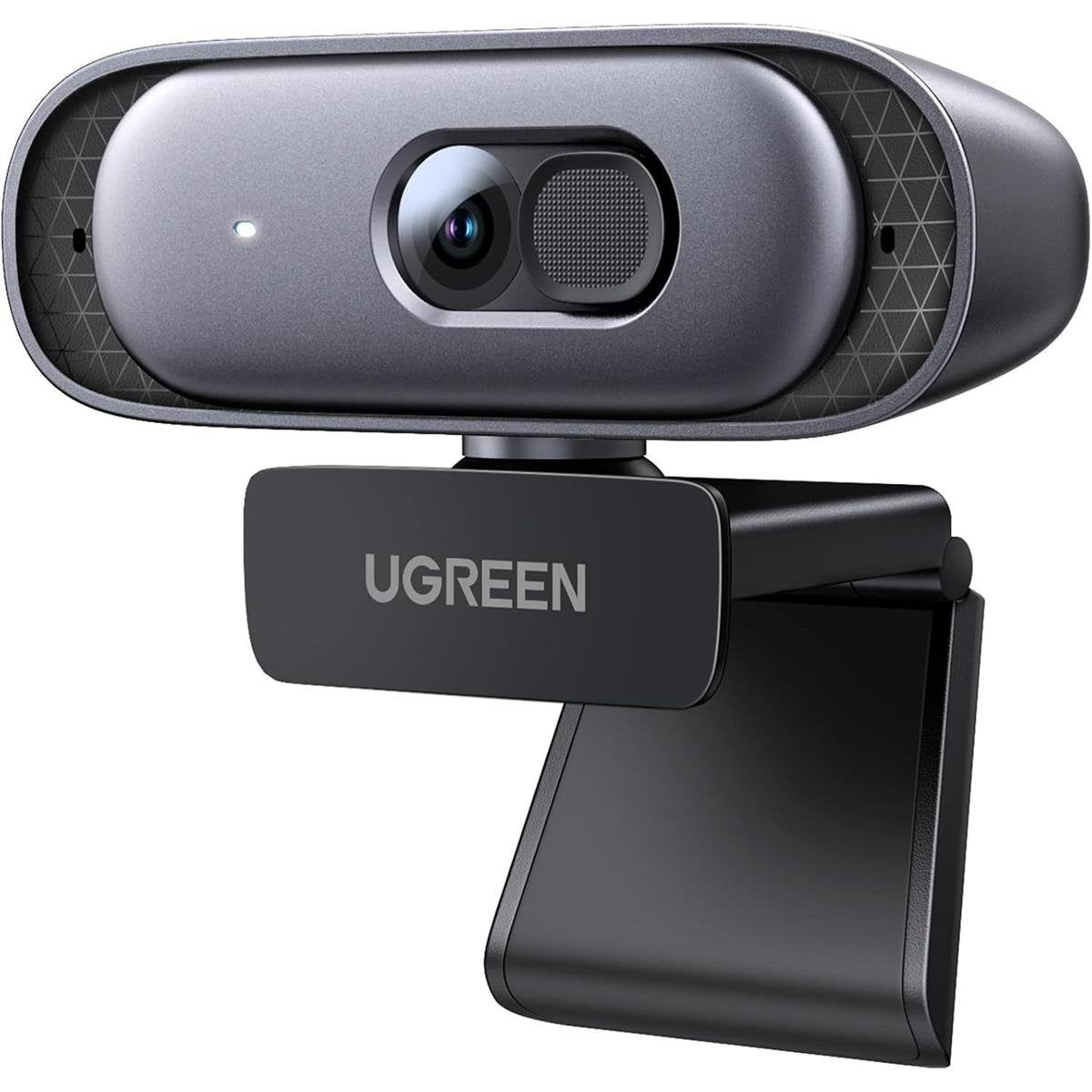 UGREEN USB HD Webcam Silver 2K @ 30FPS QHD Video Camera with Dual Noise-Canceling Microphones