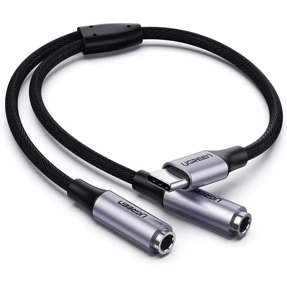 Ugreen USB Type-C to Dual 3.5mm Female Stereo Audio Splitter Adapter Cable