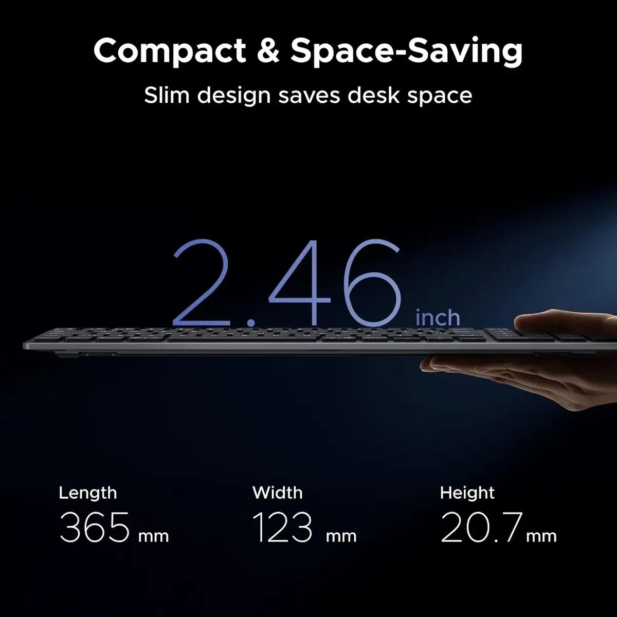Keyboard UGREEN K552, Wireless, Bluetooth, USB, Grey Dual-Mode Multi-Device Mechanical Keyboard