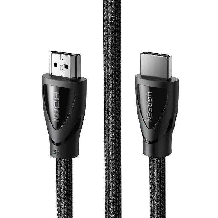 UGREEN HDMI 2.1 Male to Male 8K Ultra-HD 48Gbps Braided Cable with Aluminum Shell (2M / 3M / 5M - Black)