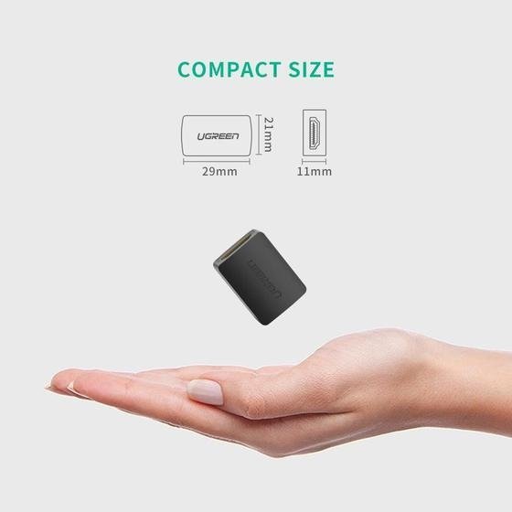 UGREEN HDMI Female to Female Adapter (Black) 4K@60Hz High-Speed HDMI Extension Coupler Joiner for TV, Monitor, Projector & Streaming Devices