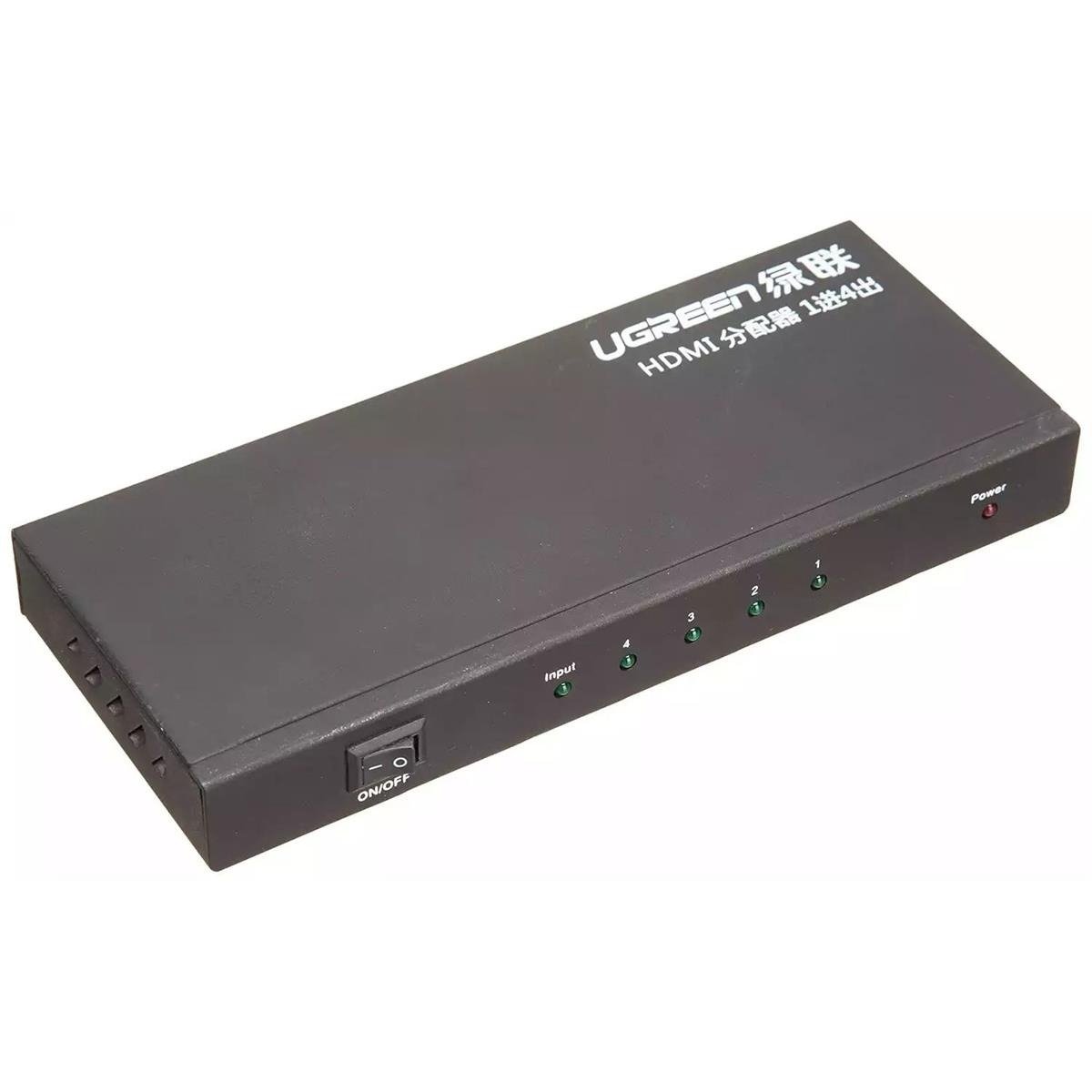 UGREEN HDMI Splitter 1 In 4 Out EU Power Adapter 4K@60Hz Powered Video Distribution Box for TV, Monitor, Projector & Commercial Displays