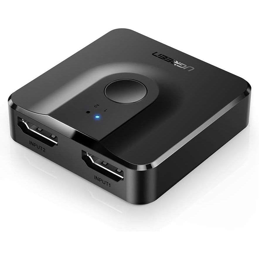 UGREEN 2 In 1 Out HDMI Switcher 4K@60Hz Bi-Directional HDMI Switch & Splitter Box for TV, Monitor, PS5, Xbox & PC