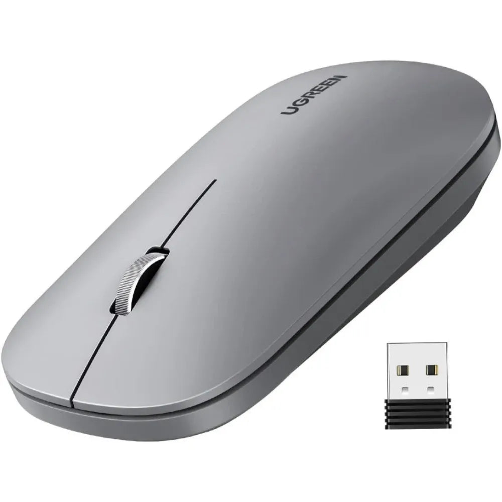 UGREEN Portable Wireless Mouse (Black | Grey | Green) 2.4GHz Compact Silent Optical Travel Mouse