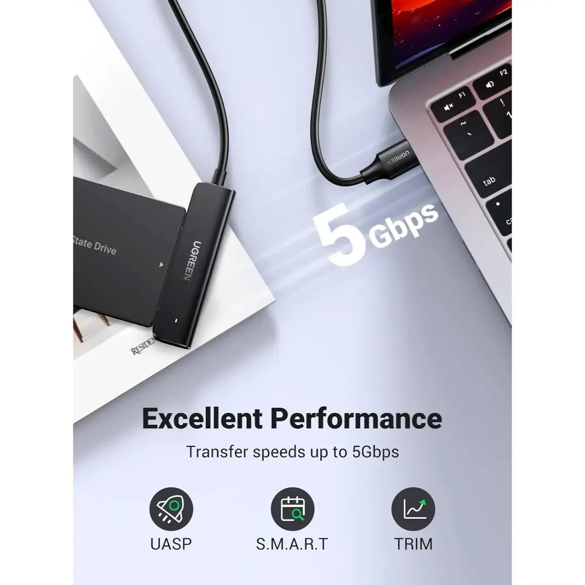 UGREEN USB-A TO 2.5-INCH SATA CONVERTER 50cm USB 3.0 to SATA III Hard Drive Adapter Cable