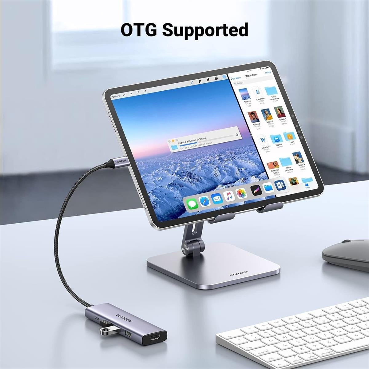 UGREEN USB-C Multifunction Adapter (5-in-1) Type-C Hub with 4K HDMI Output, 100W Power Delivery Charging & 3-Port USB 3.0 SuperSpeed Data Hub for MacBook, XPS, iPad Pro & Laptops