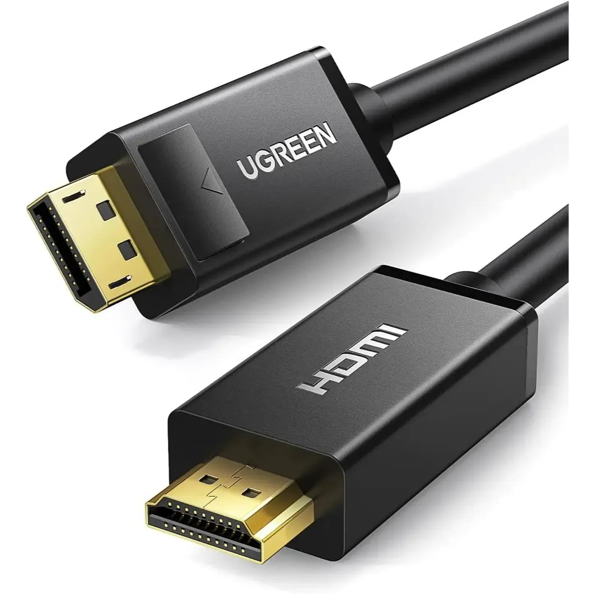 UGREEN DisplayPort Male to HDMI Male Unidirectional 4K Video Extension Cable (5M - Black)