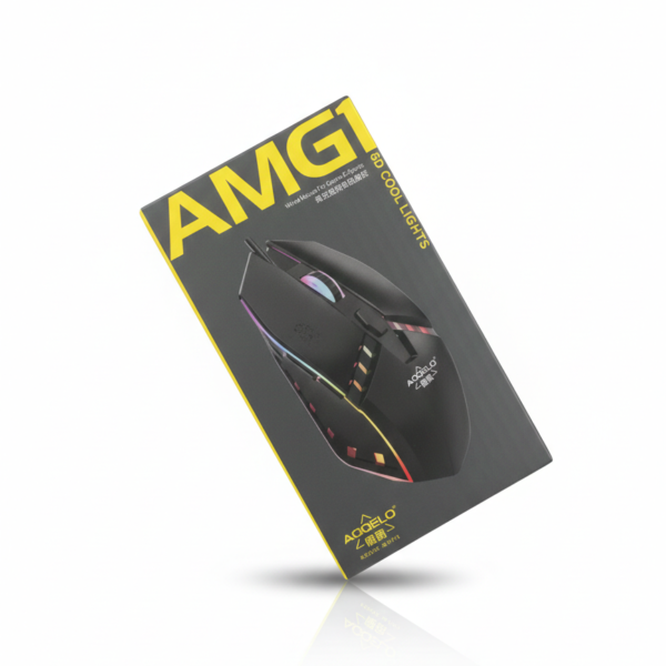 AOQELO AMG1 Wired RGB Gaming Mouse | Mechanical Wind & Noiseless Design