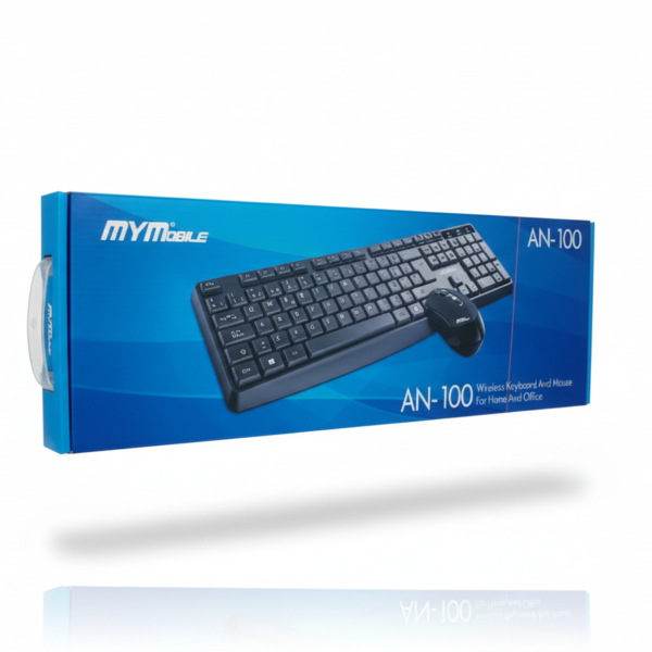 Buy the My Mobile AN-100 Wireless Keyboard & Mouse Set. Features 2.4GHz stable connection, 1200 DPI optical mouse, and a waterproof, ergonomic design. Best budget combo in Pakistan.