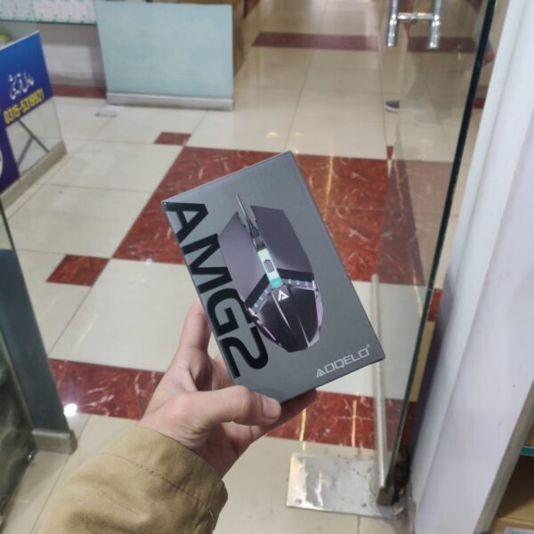 AOQELO AMG2 Wired RGB Gaming Mouse – Mechanical Wind, Noiseless, Anti-Slip Gaming Design