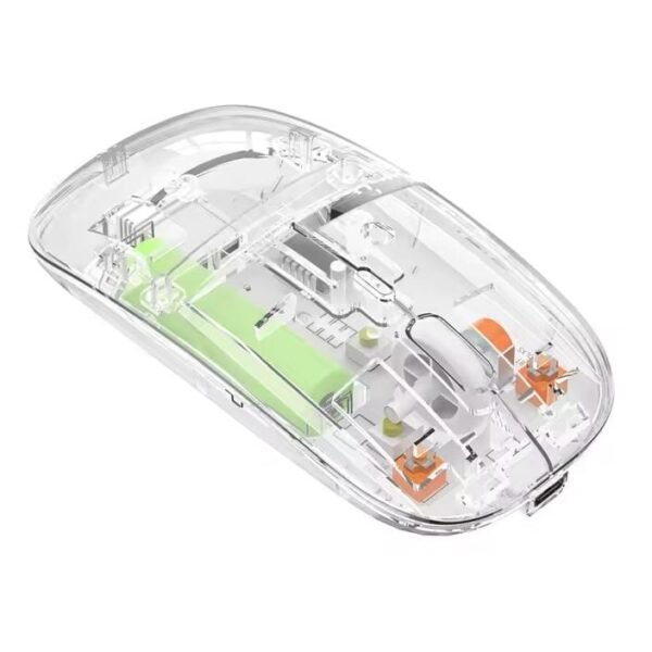 Transparent Wireless + Bluetooth Dual-Mode Rechargeable Mouse