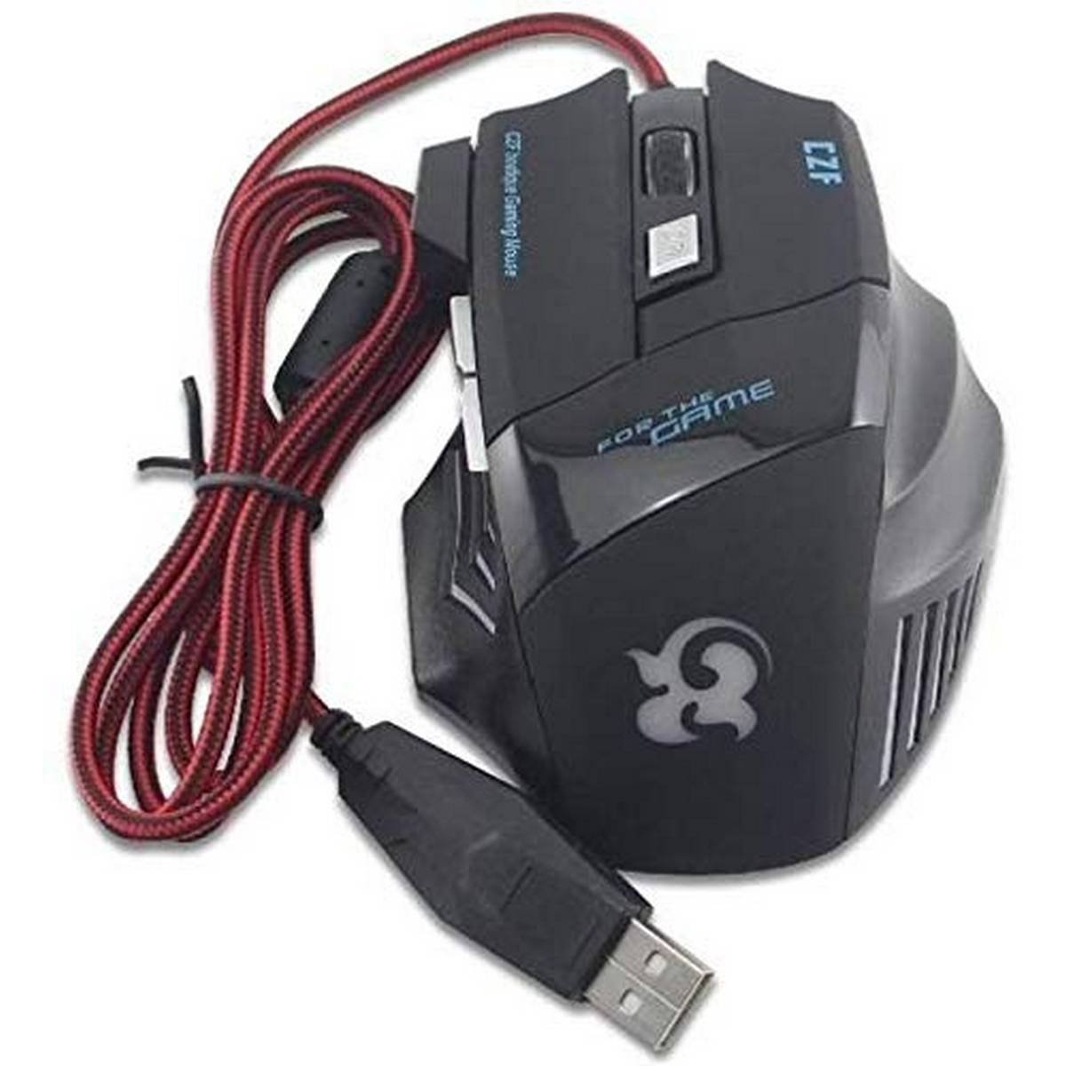 CZF Boutique T6 3200 DPI 7-Color RGB Gaming Mouse – Black