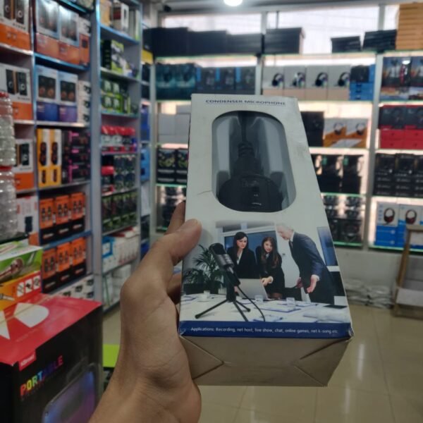 Professional Condenser Microphone, Studio Recording Mic, Gaming Microphone with Tripod, USB Podcast Microphone, Noise Canceling PC Mic, YouTube Content Creator Gear.