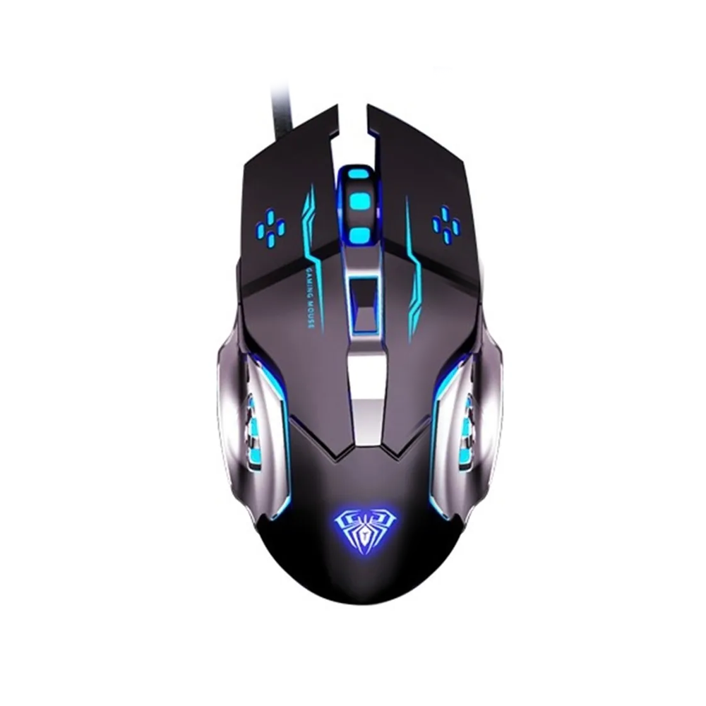 AULA S20 Wired RGB Gaming Mouse – Programmable Macro Buttons, 3200 DPI Optical Sensor, and Ergonomic Design for PC & Laptop