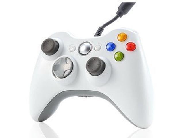 Xbox 360 Wired USB Controller (White) – High-Precision Gaming Joystick with Dual Vibration for PC, Laptop, and Xbox 360 Console – Windows 7/8/10/11 Compatible