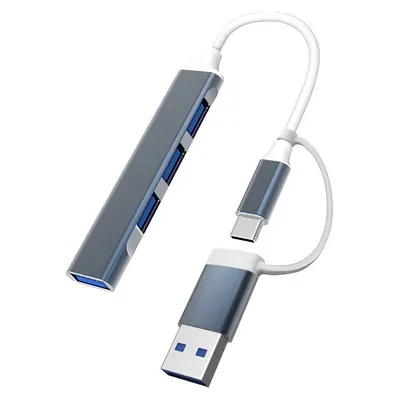 USB Hub 4 Port 2 In 1 Type-C and USB A