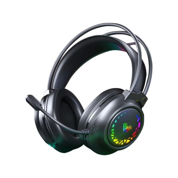 Aula S611 Headphone – Over-Ear Wired Gaming Headset with High-Clarity Noise-Reducing Mic & Memory Leatherette Cushions