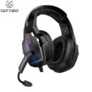 TATYBO XW2 USB 7.1 Gaming Headset – Over-Ear Surround Sound Headphones with Noise-Canceling Mic & Dynamic RGB Light