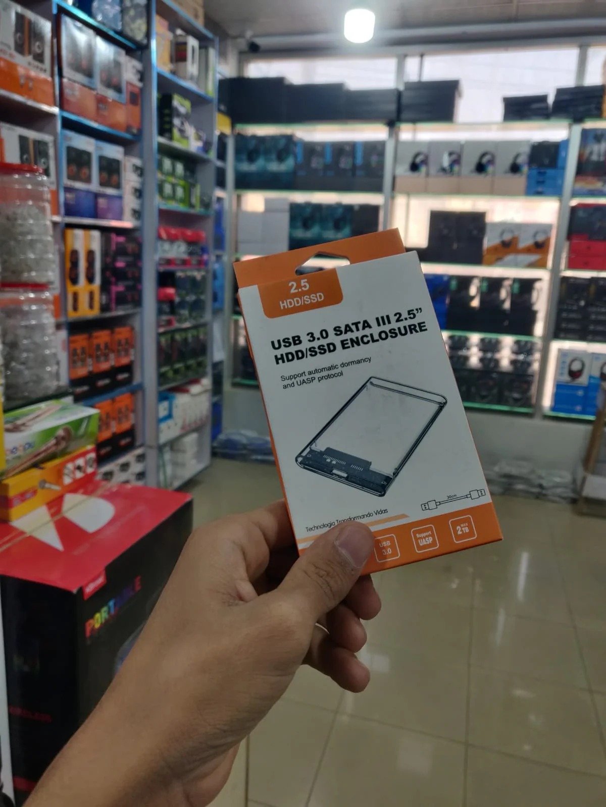 Transparent SATA to USB 3.0 Enclosure
