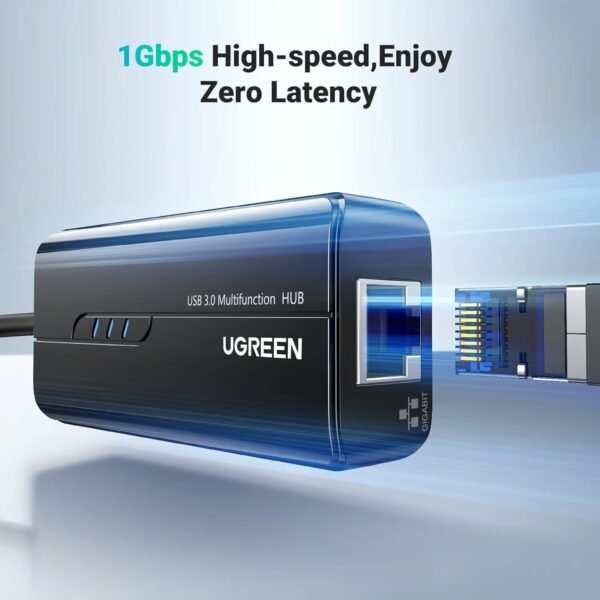 UGREEN USB 3.0 HUB WITH GIGABYTE ETHERNET ADAPTER