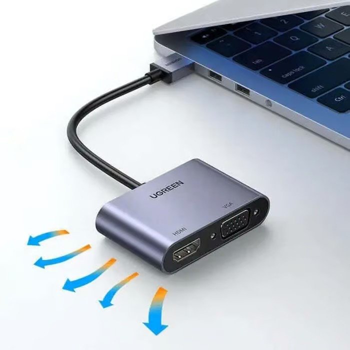 UGREEN USB 3.0 to HDMI+VGA converter Supported Dual-screen display(same screen)