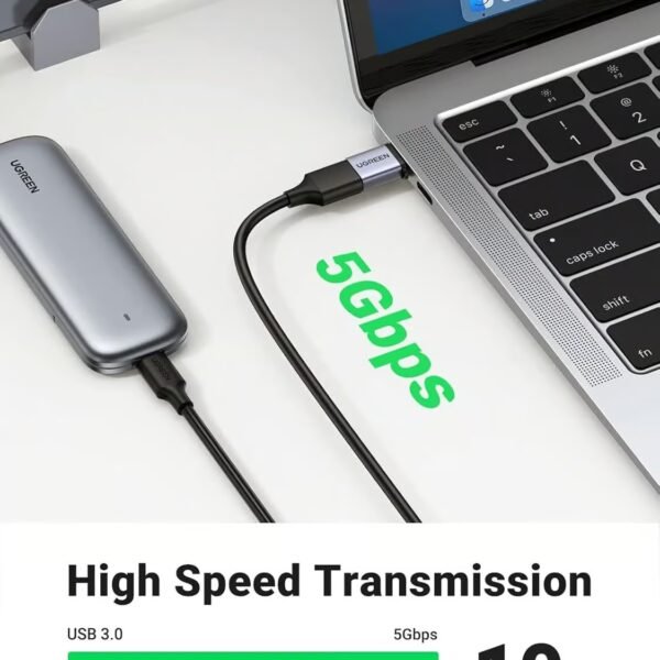 UGREEN TYPE - C TO USB 3.0 A ADAPTER CABLE WITH LAN YARD (SPACE GRAY)