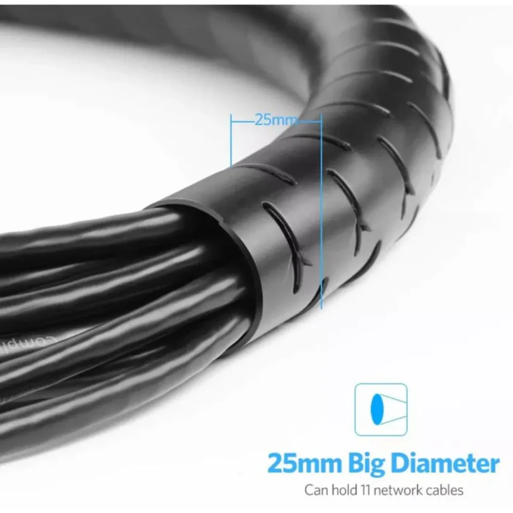 Ugreen Hook and Loop Cable Organizer Roll 1.5m 3m Black