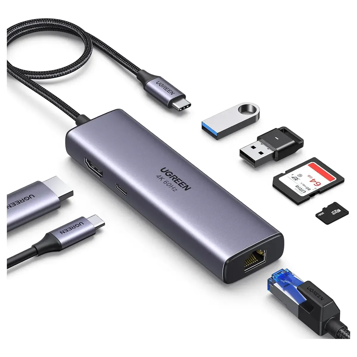 UGREEN USB-C Multifunction Adapter with Ethernet Interface (7 IN 1)