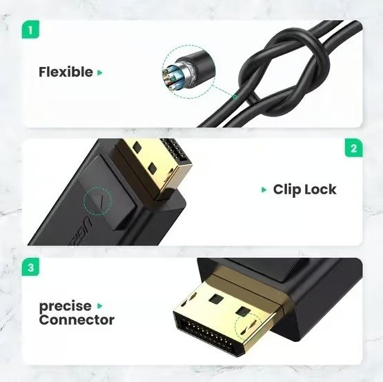 UGREEN MM137 40363 DisplayPort (Male) to HDMI (Female) 4K/1080p Adapter - Black