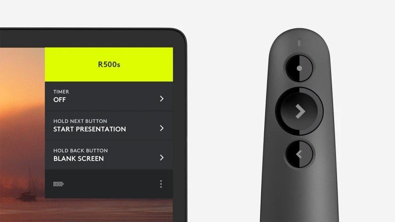 Logitech R500s Laser Pointer Presentation Remote Graphite