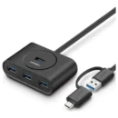 UGREEN USB 3.0 Hub with USB-C Port 1m (Black) (4 IN1)