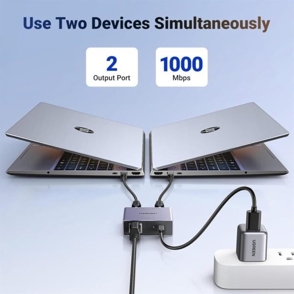 UGREEN Gigabit Ethernet Splitter 1 to 2 1pcs/bag