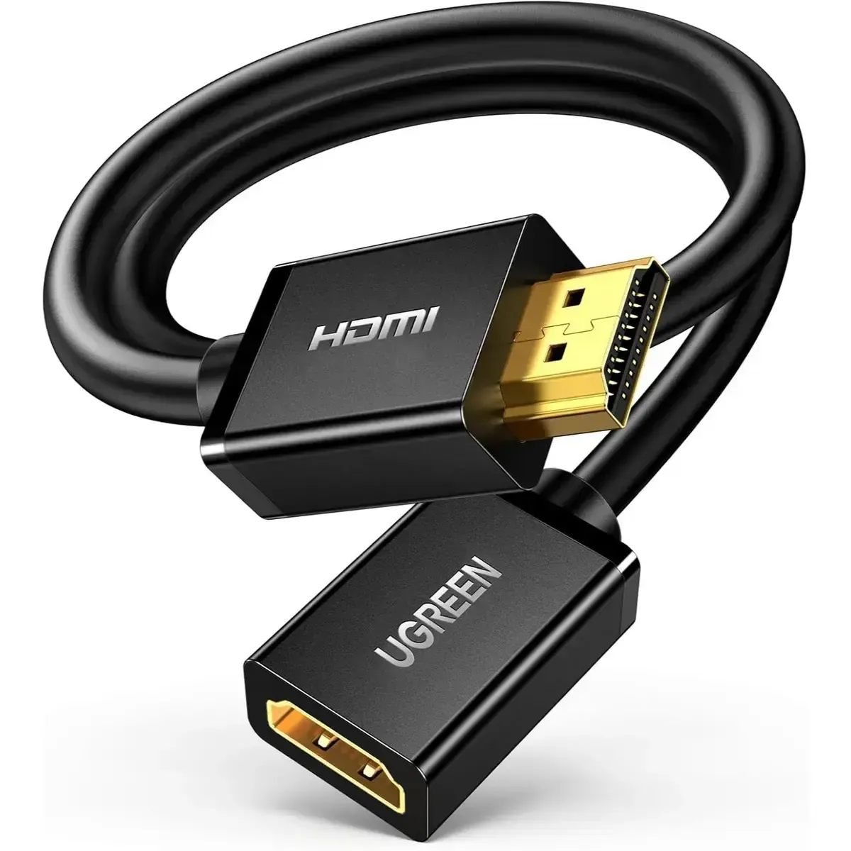 UGREEN 3M HDMI Extension: Protect TV Ports & Extend 4K ConnectivityThe UGREEN HDMI Male To Female Extension Cable (3 Meter) eliminates distance restrictions while protecting host display ports. Distributed by Keyphantom, this cable allows easy access to HDMI ports on wall-mounted TVs or tight media cabinets without constantly moving heavy hardware.18Gbps Bandwidth & Streaming Stick CompatibilityFully compliant with HDMI 2.0 standards, this extension cable handles 18Gbps bandwidth to route 4K video at 60Hz alongside surround sound audio. It is ideal for extending streaming devices like Roku, Fire TV Stick, Apple TV, or Chromecast closer to Wi-Fi signals or out from behind recessed screens.Durable PVC Design & Shielded Copper CoreConstructed with tinned copper conductors enclosed in aluminum foil, braid shielding, and a ground wire, the cable guards against signal loss and electromagnetic noise. Its heavy-duty PVC jacket and molded connector boots protect against strain and bending stress over time.Technical Summary TableFeatureSpecificationModel NameUGREEN HDMI Male to Female Extension CablePart Number / SKU10143 / HD107BrandKeyphantom (UGREEN)Connector A1x Standard HDMI Male (Type-A, Gold-Plated)Connector B1x Standard HDMI Female (Type-A, Gold-Plated)HDMI VersionHDMI 2.0 (Backward Compatible with HDMI 1.4 / 1.3 / 1.2)Maximum BandwidthUp to 18 GbpsMaximum Supported Resolution4K Ultra HD (3840 x 2160) @ 60HzBackward Resolutions2560x1440, 1080P Full HD, 720PAudio & Media FeaturesAudio Return Channel (ARC), HDMI Ethernet Channel (HEC), Dynamic HDR, 3D Video, HDCP 2.2Cable Length3.0 Meters / ~9.8 FeetConductor Core & ShieldingTinned Oxygen-Free Copper (OFC) with Triple Shielding (Foil + Braid + Ground)Outer Jacket & ColorFlexible Heavy-Duty PVC (Black)Hardware CompatibilityTV Stick (Fire Stick, Roku, Chromecast), PS5, PS4, Xbox Series X/S, Laptops, PCs, Wall-Mounted TVs, Monitors, Projectors
