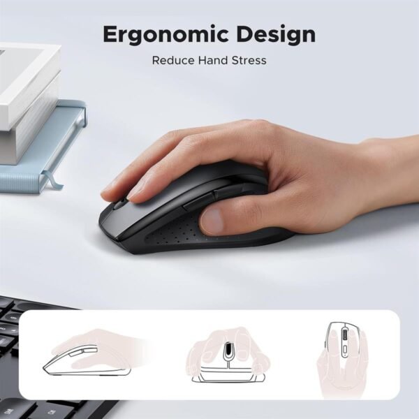 UGREEN Ergonomic Contoured Wireless Mouse 2.4 GHz