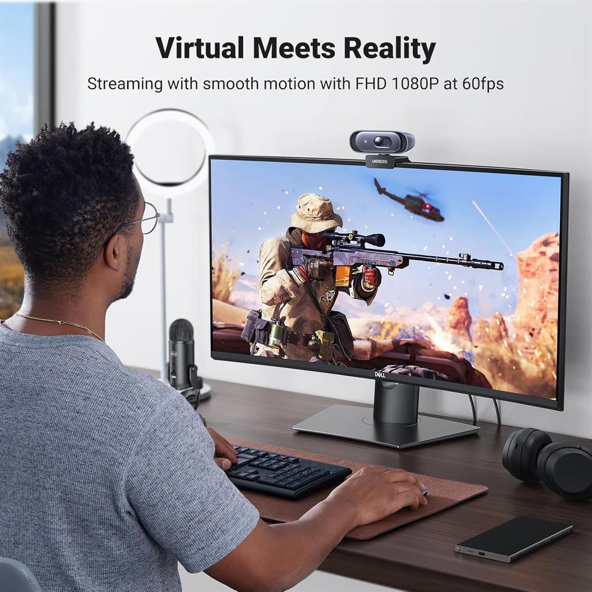 UGREEN USB HD Webcam Silver 2K @ 30FPS