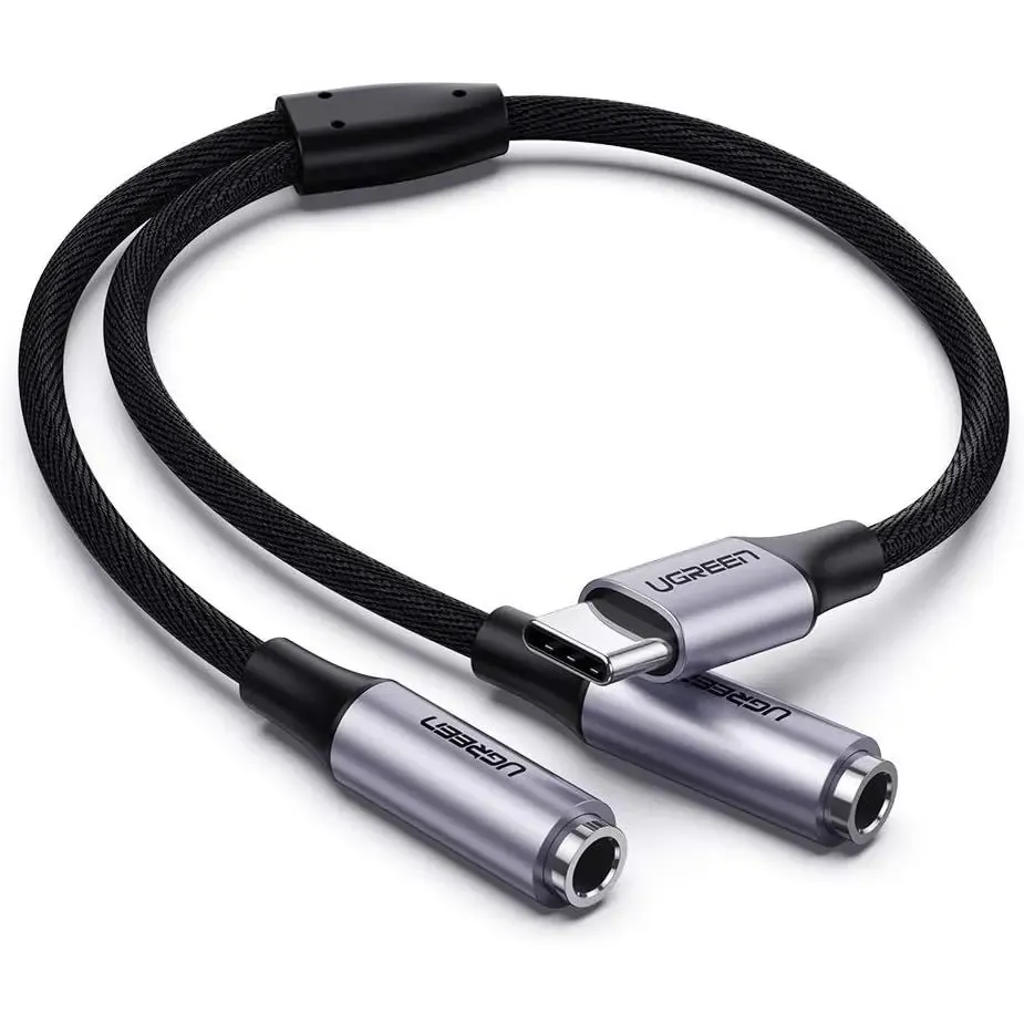 Ugreen USB Type-C to 3.5mm 2 Female Splitter Audio Cable