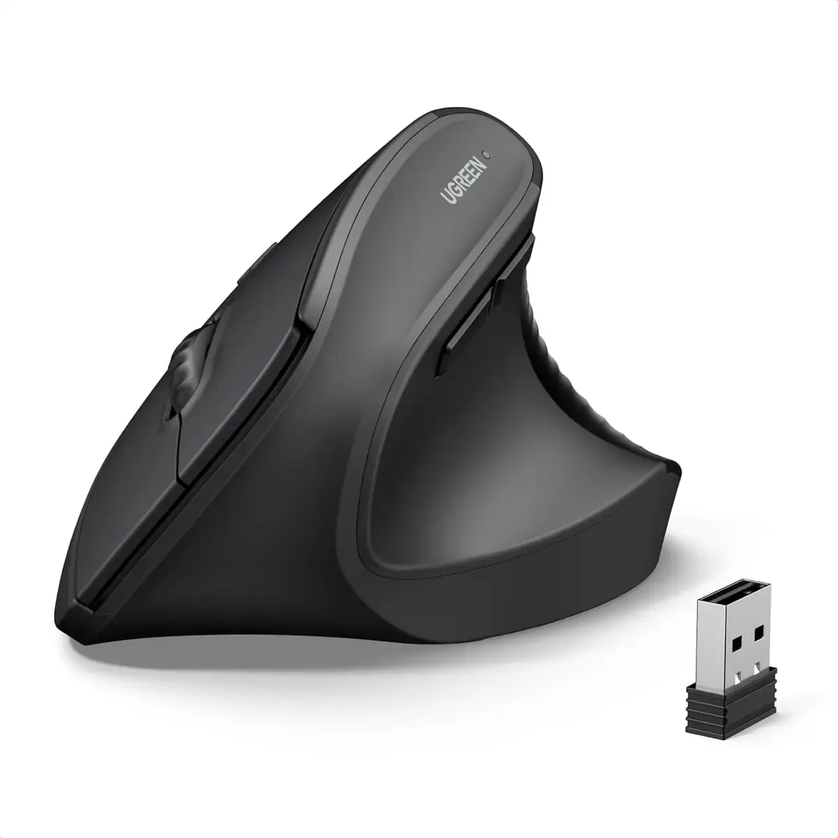 UGREEN Ergonomic Mouse, Wireless Bluetooth Vertical Mouse, Dual-Mode (BT 5.4 & USB 2.4G), Quiet Clicks, 4 Adjustable DPI (1000/1600/2000/4000), Compatible: Healthier Wrist Posture & Dual ConnectivityThe UGREEN Ergonomic Mouse, Wireless Bluetooth Vertical Mouse, Dual-Mode (BT 5.4 & USB 2.4G), Quiet Clicks, 4 Adjustable DPI (1000/1600/2000/4000), Compatible provides an immediate ergonomic upgrade for users experiencing wrist discomfort from flat traditional mice. Distributed by Keyphantom, this vertical mouse combines orthopedic health benefits with high-performance wireless technology.57° Orthopedic Vertical Tilt & Quiet Micro-SwitchesBy elevating your hand into a 57° vertical posture, this mouse prevents the unnatural pronation of the forearm, taking pressure off the median nerve. Integrated soft-dampened micro-switches reduce clicking sound to a subtle whisper while maintaining tactile click responsiveness.Bluetooth 5.4 Dual Pairing & Multi-Surface TrackingEquipped with cutting-edge Bluetooth 5.4 and a 2.4GHz RF wireless chip, the mouse links seamlessly to laptops, desktop PCs, and tablets. Its optical sensor glides smoothly over various surfaces—including wood, leather desk pads, and laminate tables—without cursor jitter.Technical Summary TableFeatureSpecificationModel NameUGREEN Ergonomic Mouse, Wireless Bluetooth Vertical Mouse, Dual-Mode (BT 5.4 & USB 2.4G), Quiet Clicks, 4 Adjustable DPI (1000/1600/2000/4000), CompatiblePart Number / SKU35183 / MU108 SeriesBrandKeyphantom (UGREEN)Ergonomic ProfileRight-Handed Vertical Handshake Design (57-Degree Slope)Wireless ConnectivityDual-Mode: Bluetooth 5.4 + 2.4 GHz RF (USB Type-A Dongle Included)Wireless RangeUp to 10 Meters / 33 FeetSensor Type & DPI LevelsHigh-Precision Optical Engine (1000 / 1600 / 2000 / 4000 DPI)Button Count6 Functional Buttons (Left, Right, Scroll Wheel, DPI Switch, Forward, Back)Noise LevelSilent Click Dampening (approx. 90% Noise Reduction)Power Supply1x AA Battery (Not Included)OS CompatibilityWindows 11 / 10 / 8, macOS, iPadOS, Android, Chrome OS, LinuxHardware CompatibilityLaptops, MacBooks, iPad Pro/Air, Desktop PCs, Tablets, Workstations