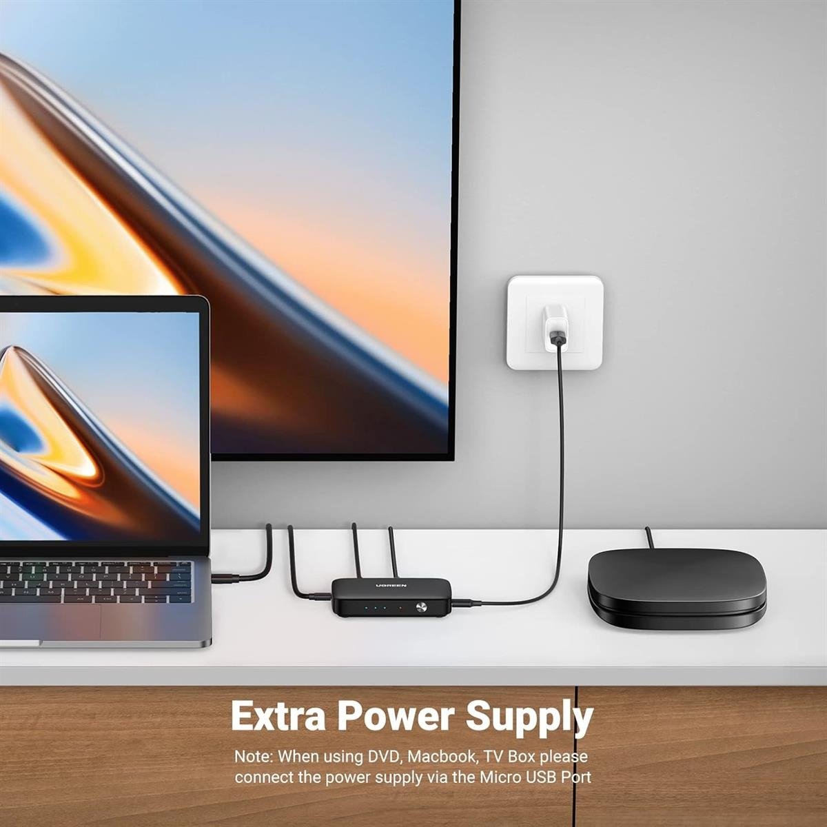UGREEN HDMI Switcher 3 In 1 Out 4K@30HZ