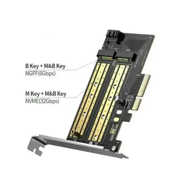 UGREEN M.2 M-Key + M.2 B-Key to PCI-E 3.0 x4 Expansion Card