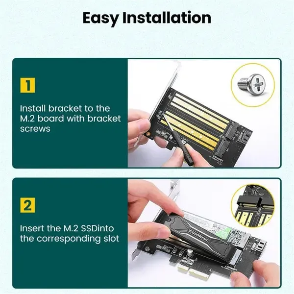 UGREEN M.2 M-Key + M.2 B-Key to PCI-E 3.0 x4 Expansion Card