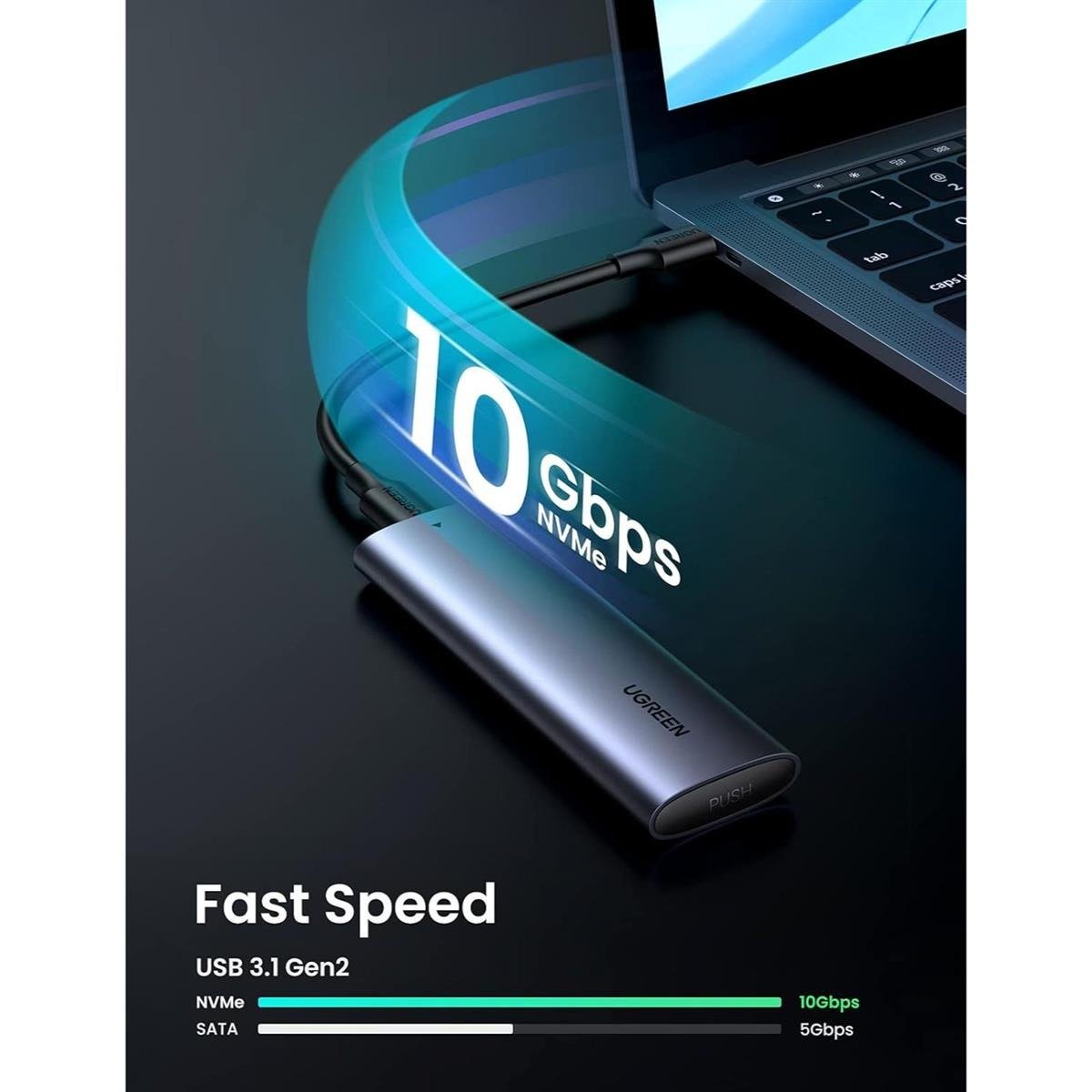 UGREEN M.2 NVME Hard Drive Enclosure (10Gbps)