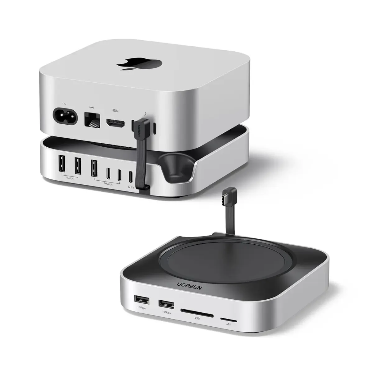 Ugreen - 65487 Mac Mini M4 Dock & Stand with NVMe SSD Enclosure