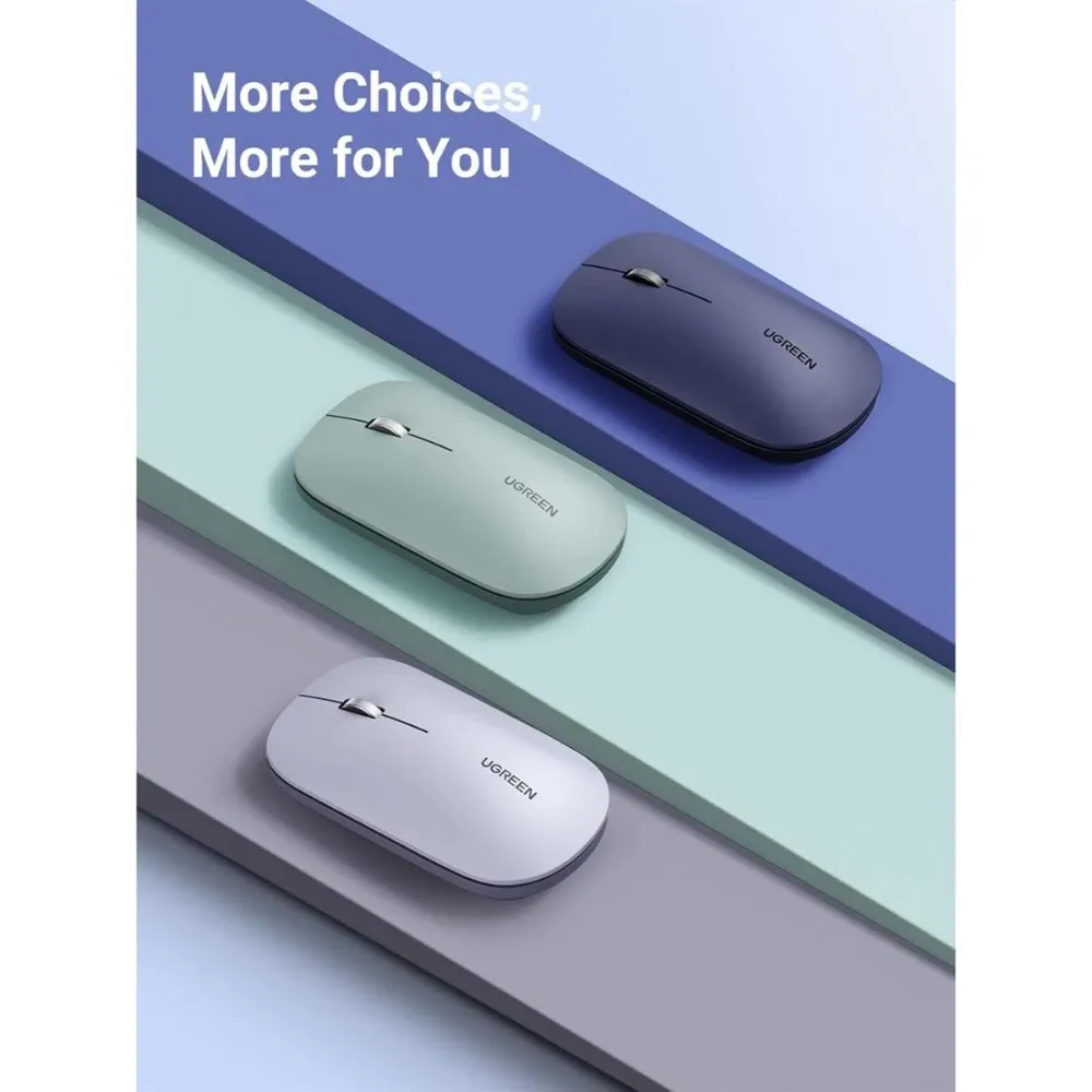 UGREEN Portable Wireless Mouse (Black | Grey | Green)