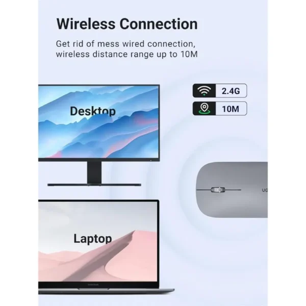UGREEN Portable Wireless Mouse (Black | Grey | Green)