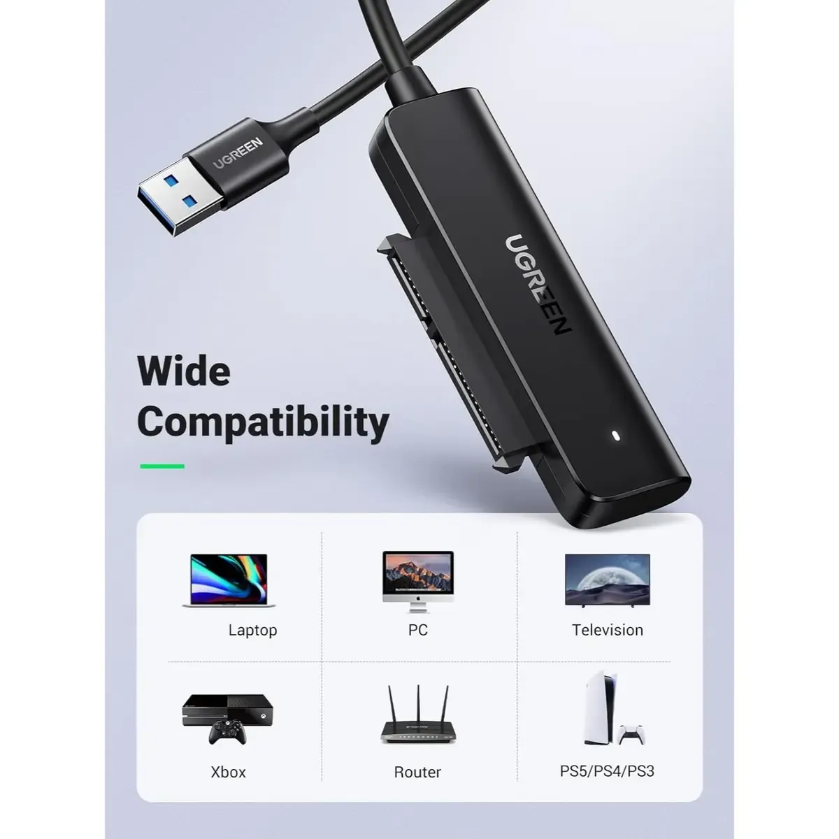 UGREEN USB-A TO 2.5-INCH SATA CONVERTER 50cm