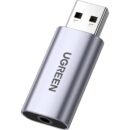 UGREEN USB-A To 3.5mm External Stereo Sound Adapter Gray